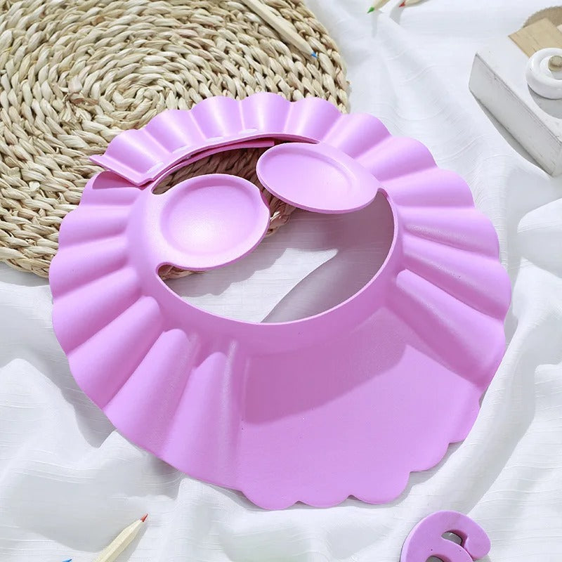 Chuveiro do bebê tampão macio ajustável lavagem de cabelo chapéu para crianças proteção para a orelha